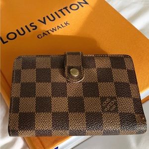 Preloved LOUIS VUITTON Damier Ebene French Purse Wallet